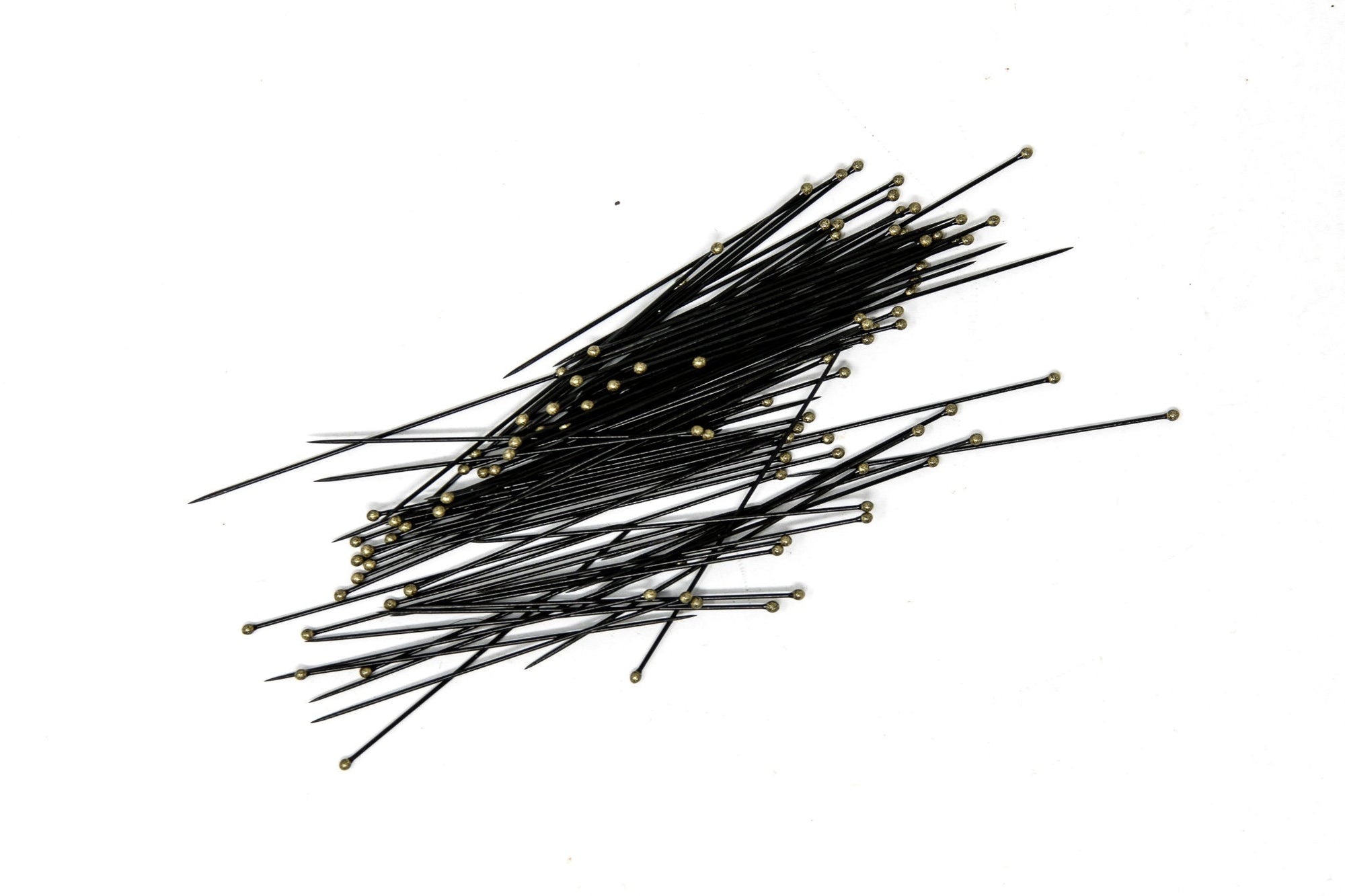 Insect Entomology Pins | 100 Per Pack for Setting Butterflies and Insect Specimens | Continental Black Nylon Head Pins No.4