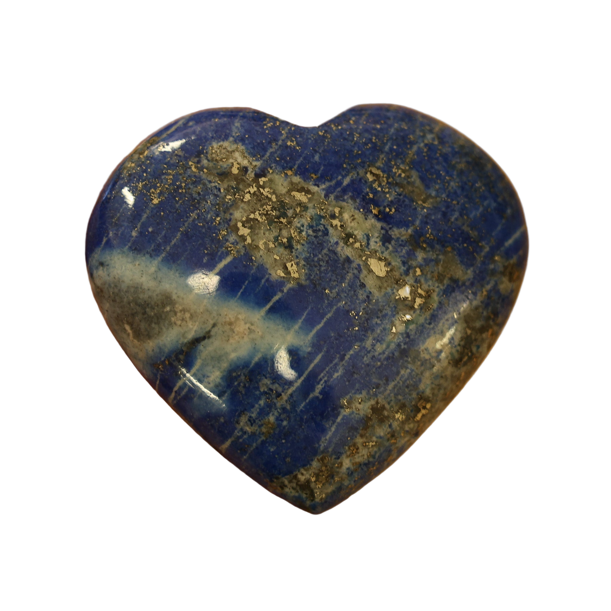 Lapis Lazuli Heart Palm Stone - Polished Natural Gemstone