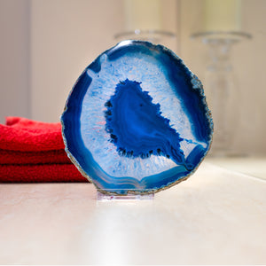 5" Brazilian Agate Slice | Polished Crystal Display Piece
