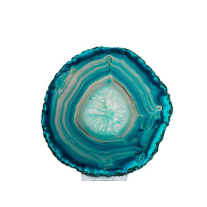 5" Brazilian Agate Slice | Polished Crystal Display Piece