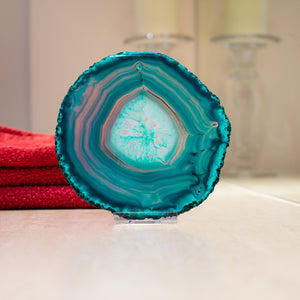 5" Brazilian Agate Slice | Polished Crystal Display Piece