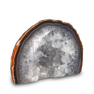 3–4" Cut Base Agate Geode | Brazilian Crystal Specimen