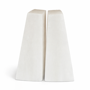 Selenite Wedge Bookends – Natural Crystal Pair
