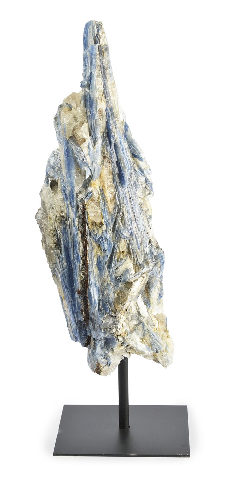 Kyanite Specimen on Metal Base | Brazilian Blue Crystal Display Piece