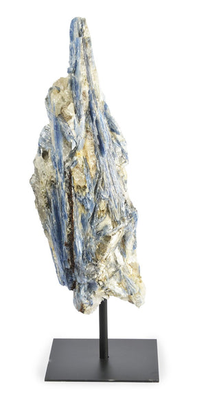 Kyanite Specimen on Metal Base | Brazilian Blue Crystal Display Piece