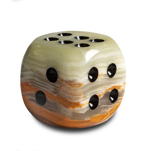 2" Himalayan Onyx Dice | Polished Marble Stone Decorative Gift