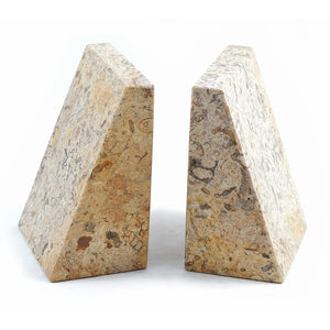 Marble Wedge Bookends – Himalayan Stone, Four Colour Options