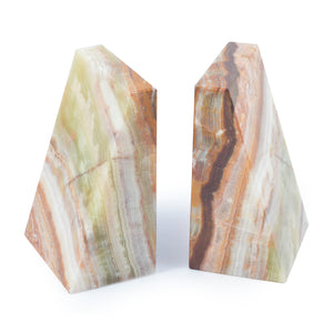 Marble Wedge Bookends – Himalayan Stone, Four Colour Options