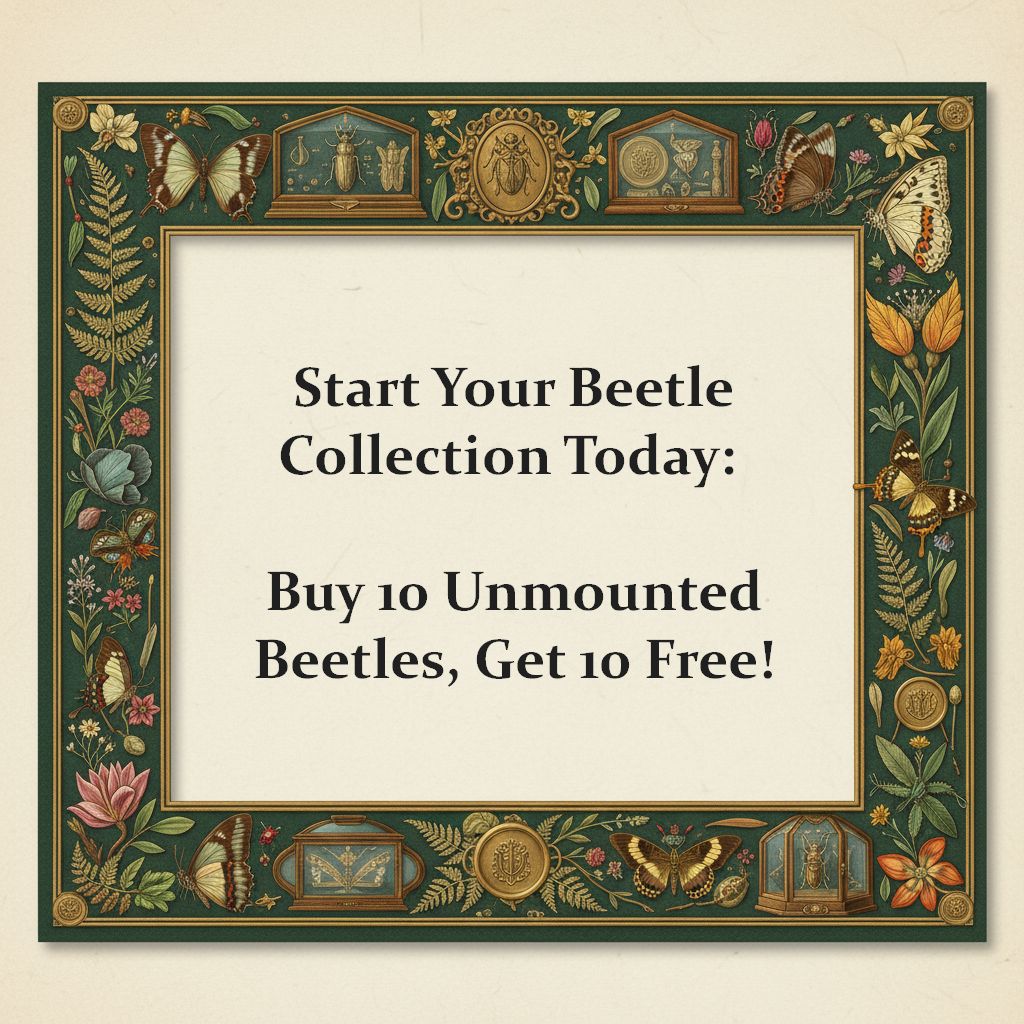 Start Your Beetle Collection Today: Buy a Pack of 10 Unmounted Beetles, Get 10 Free!