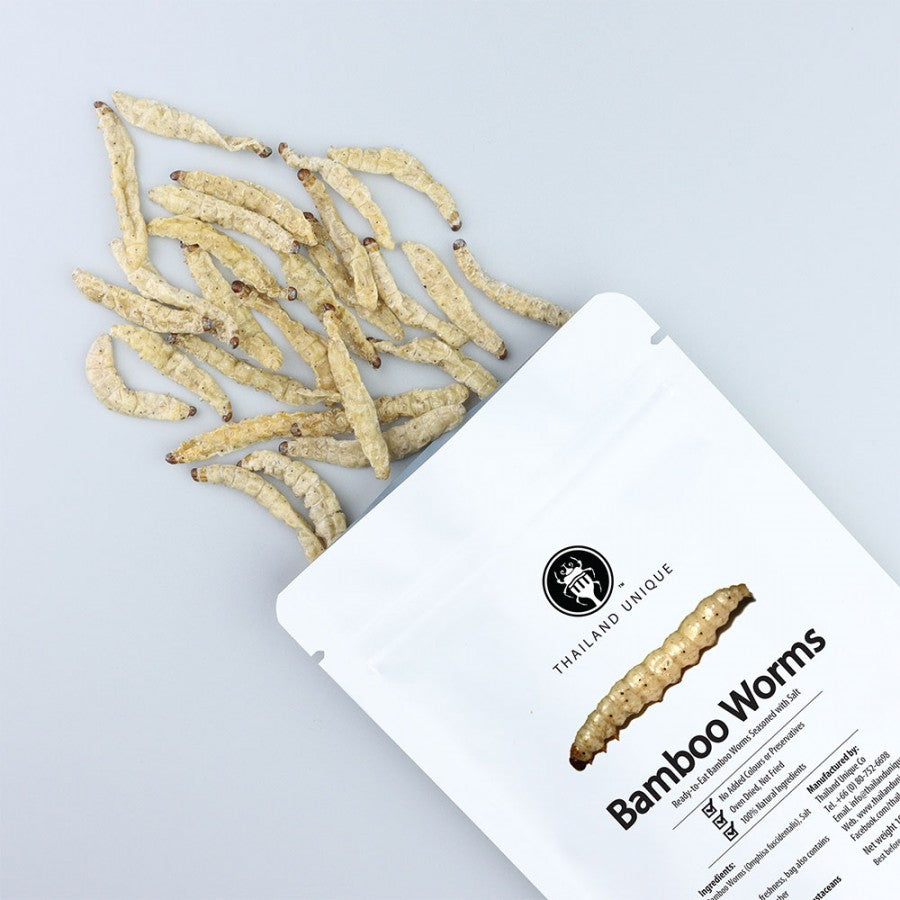 4 Pack's Cooked Edible Bamboo Worms 10g Bag *Special Offer*