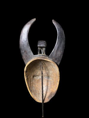Yaoure Passport Mask with Hornbill | Côte d'Ivoire | 52cm | Carved Wood