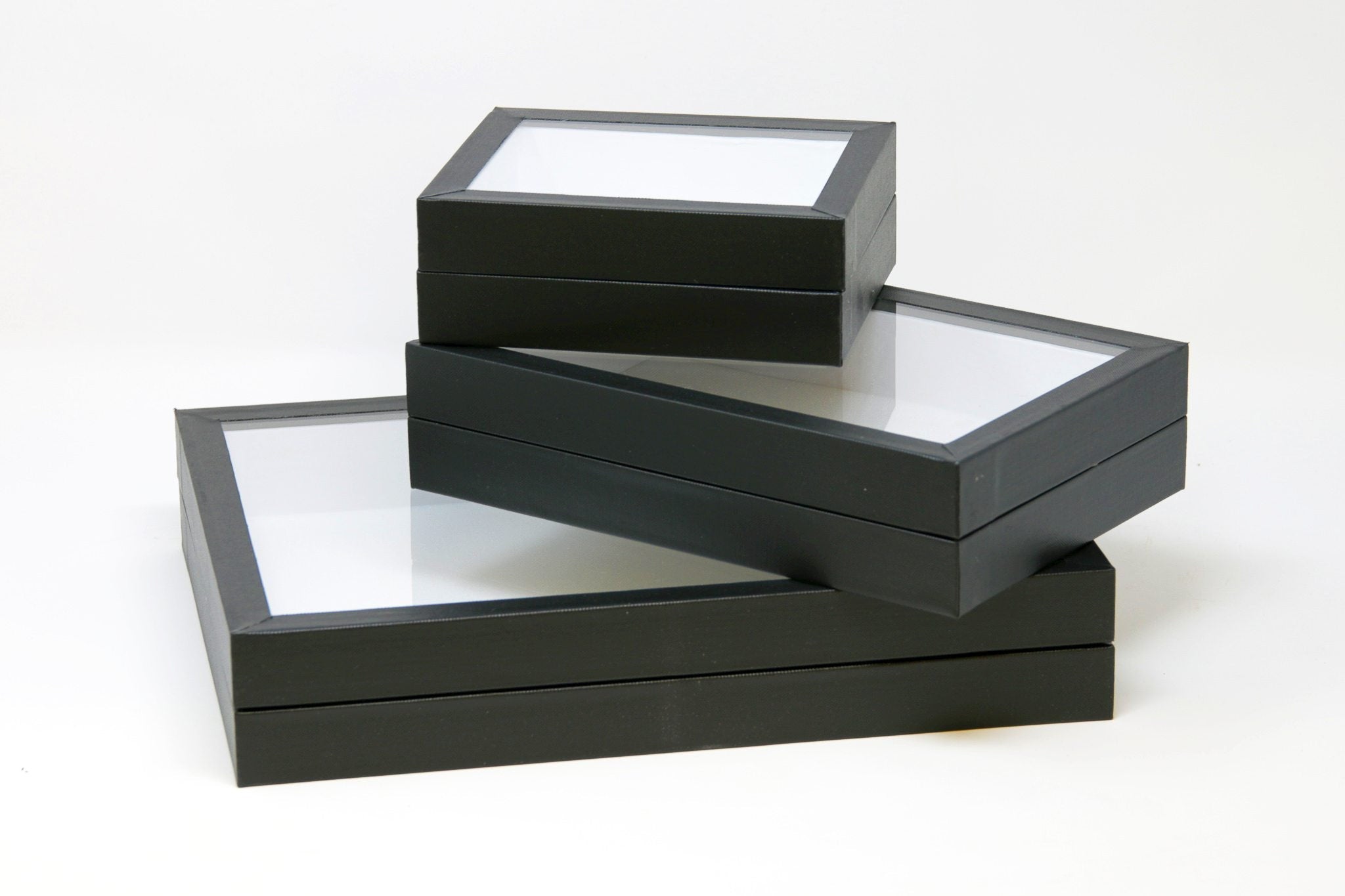 Empty Box Frame Entomology Butterfly Display Case with Glass Lid (Black ...