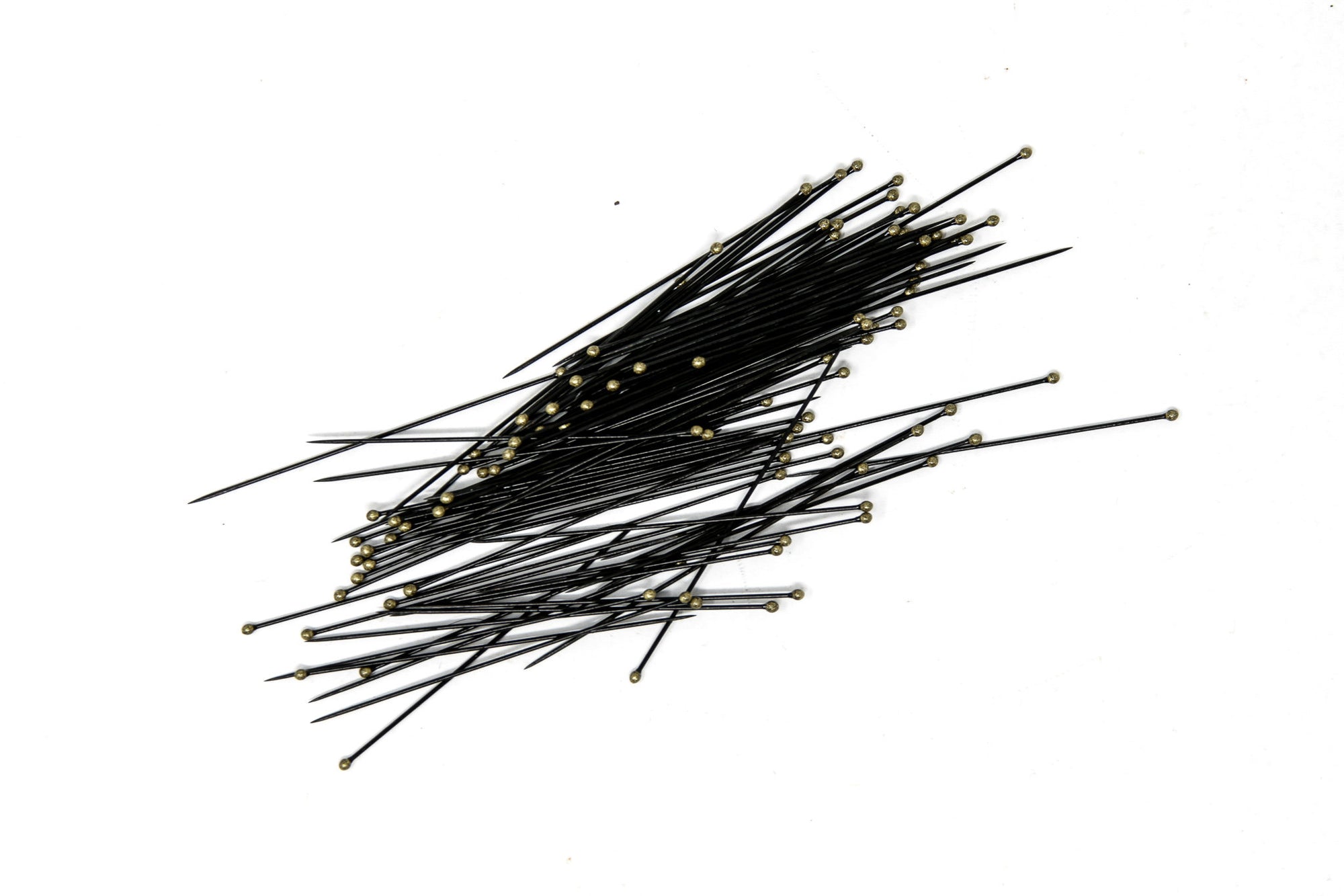Insect Entomology Pins | 100 Per Pack for Setting Butterflies and Insect Specimens | Continental Black Nylon Head Pins No.2